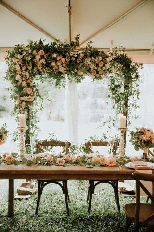 Arches with floral decor