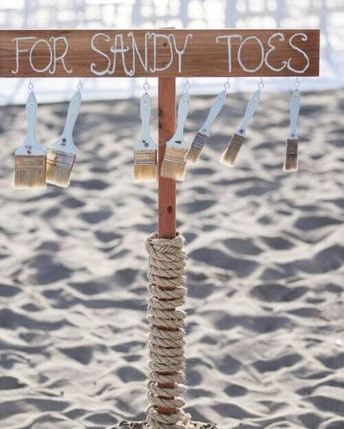 For sandy toes