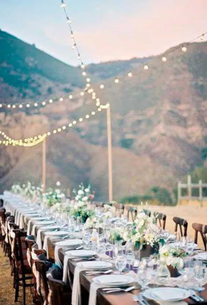 Set Up Farm Tables From Your Barn Wedding Venue