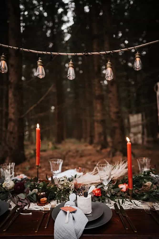 Wedding Reception In Forest