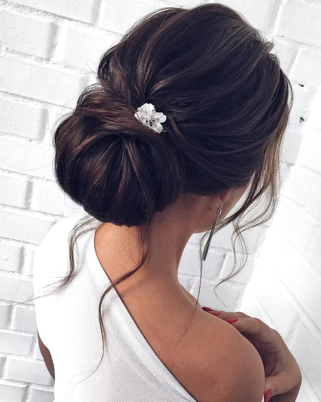 Wedding Chignon For Medium Hair