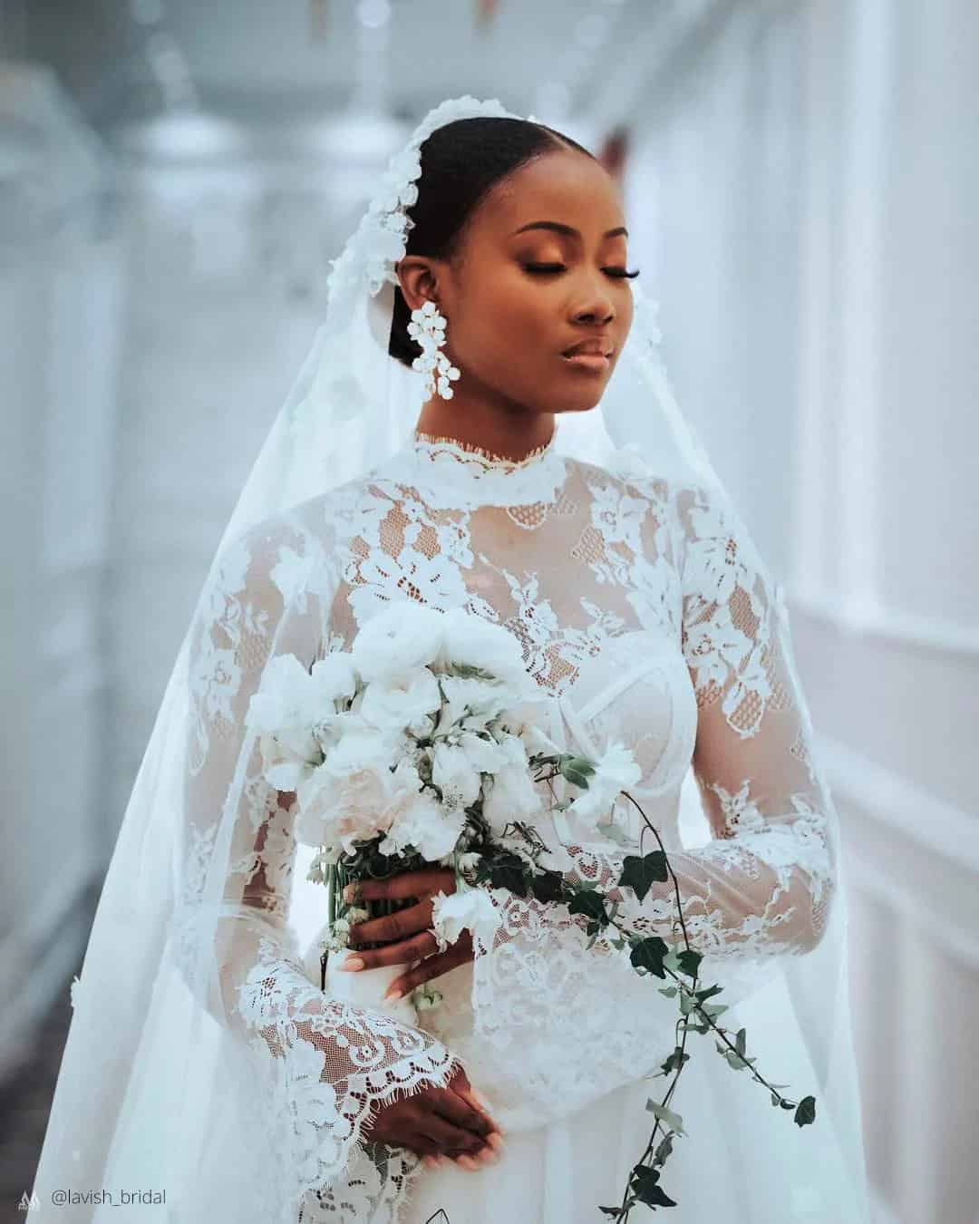 Black Wedding Hairstyles With Veil