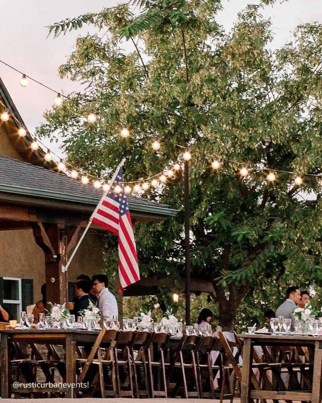 Independence Day Wedding Venue Decor