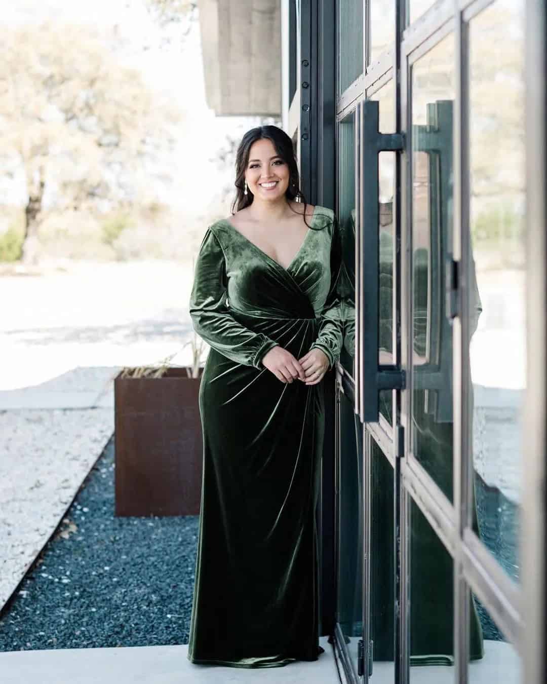 Long Sleeve Plus-Size Gowns