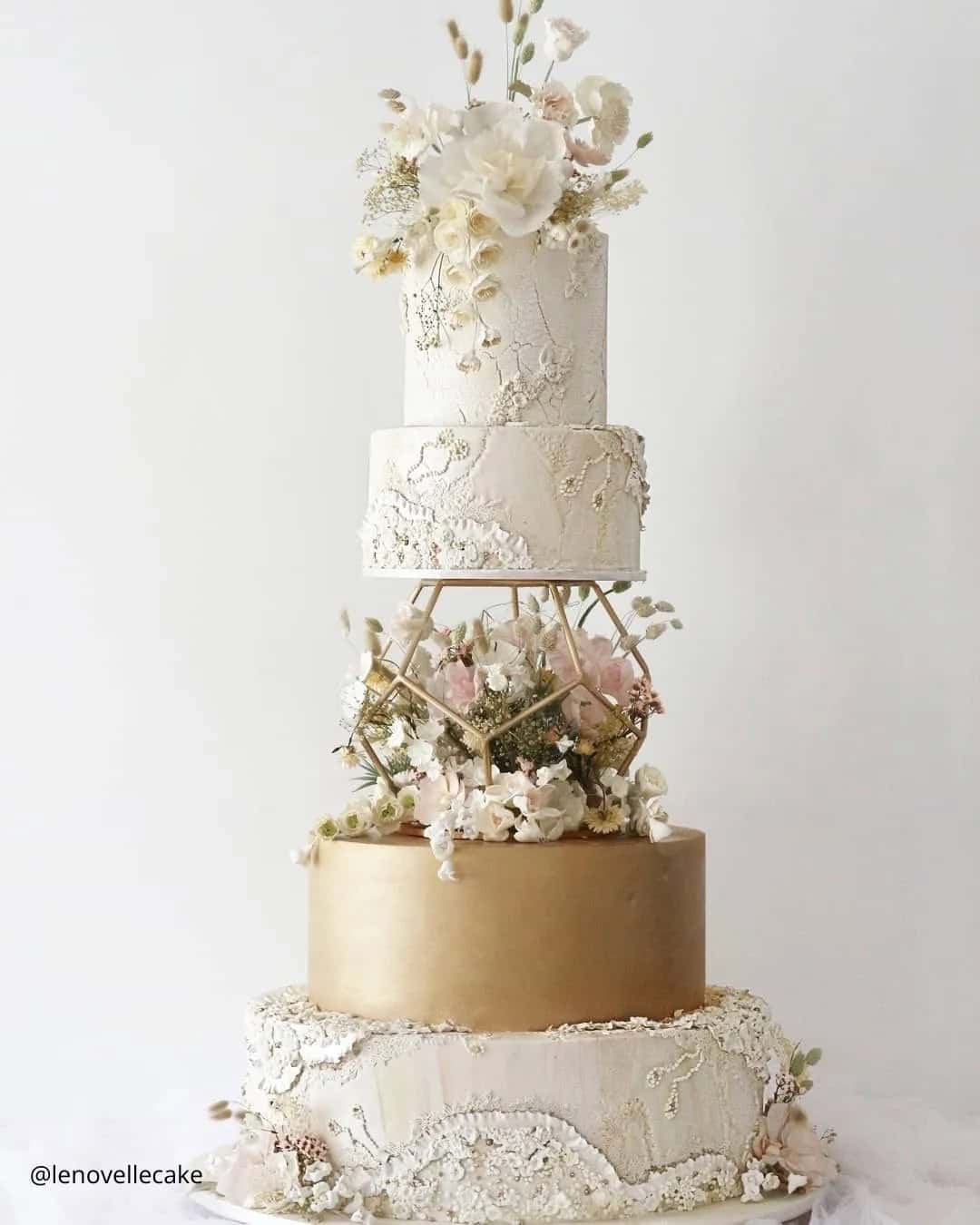 Golden Wedding Cakes