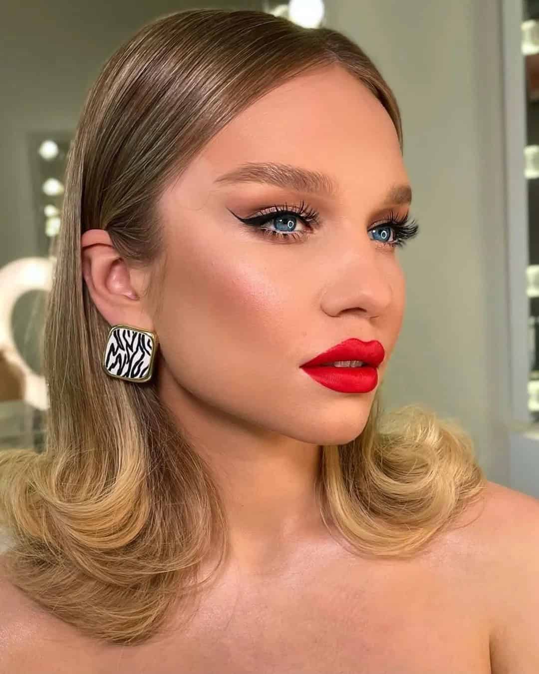 Bridal Looks With Red Lips