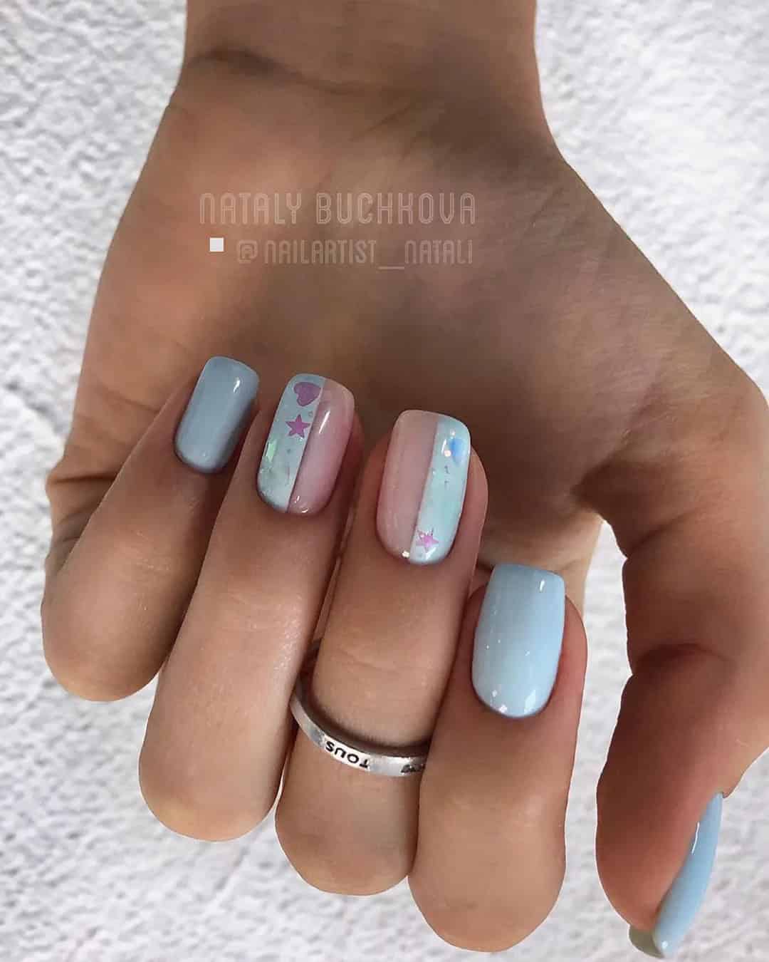 Baby Blue Nails