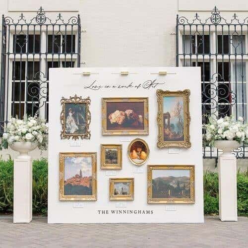 5 Vintage Art Wedding Seating Chart