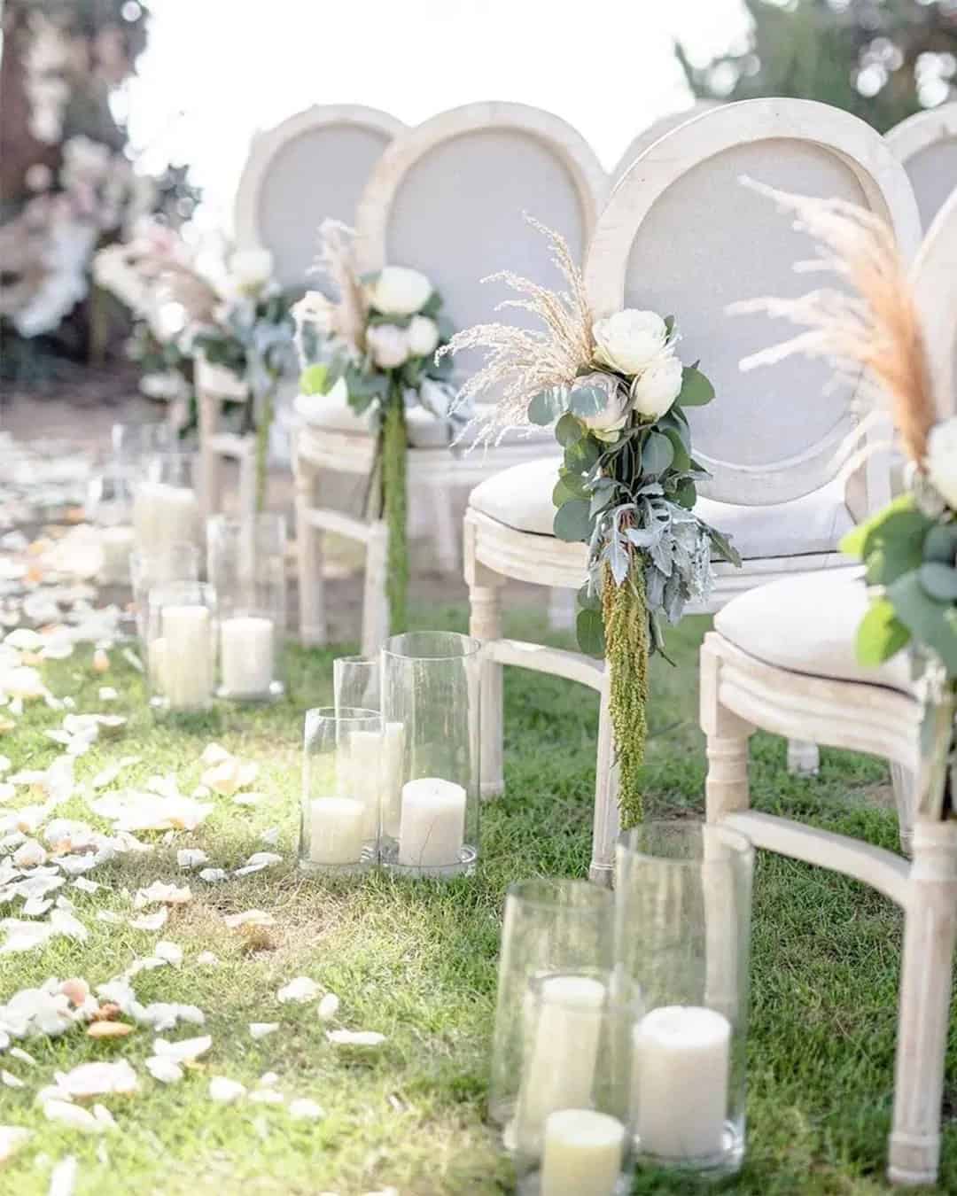 Candle Wedding Aisle Decor Ideas