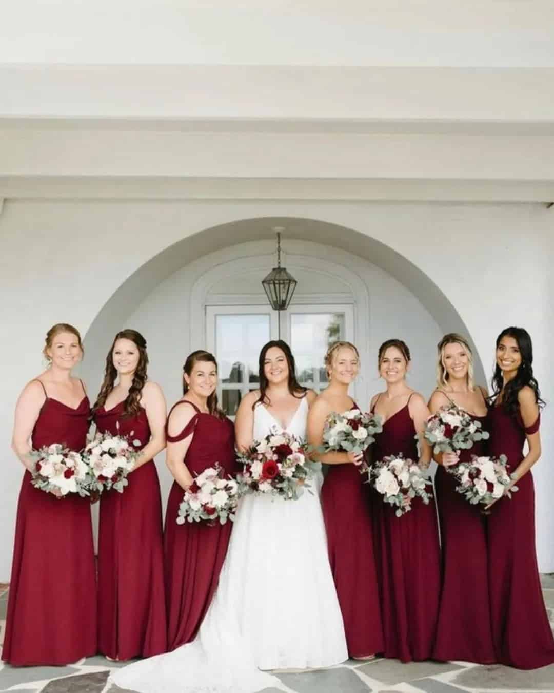 Burgundy Dresses for Bridesmaids