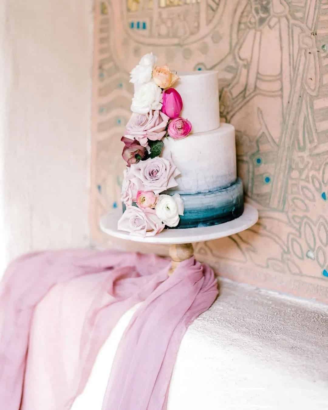 Colored Small Wedding Cakes