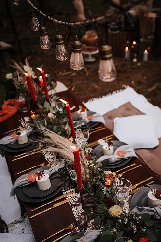 Wedding Reception In Forest