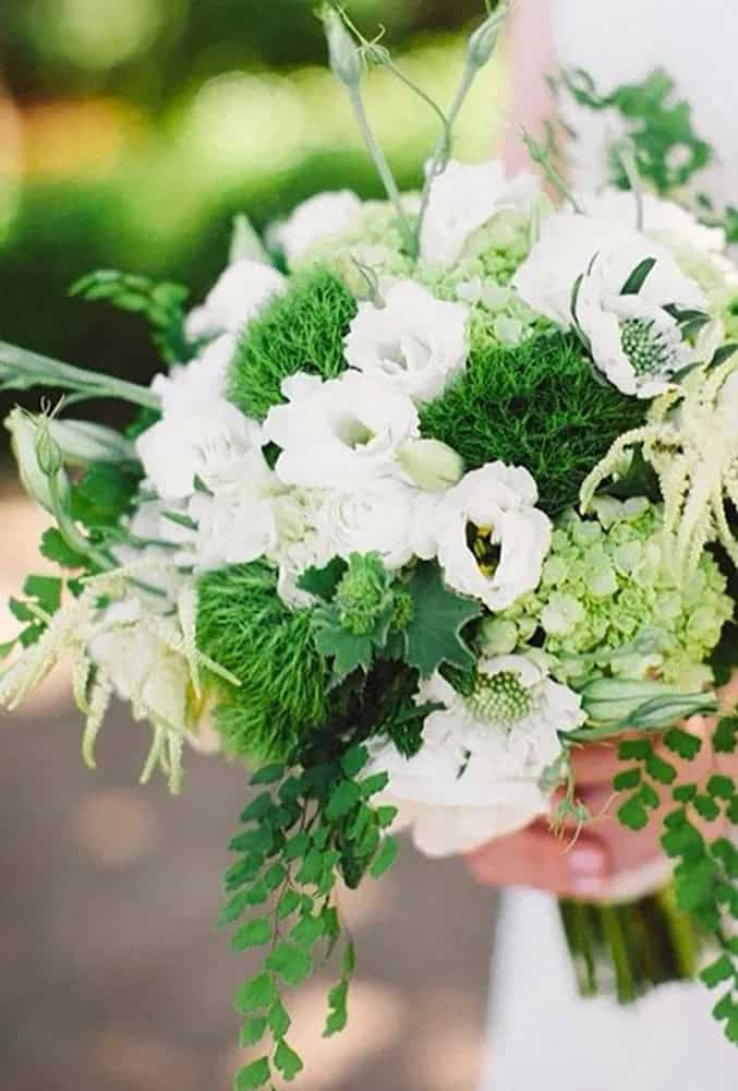 Greenery Wedding Bouquets With White Accent