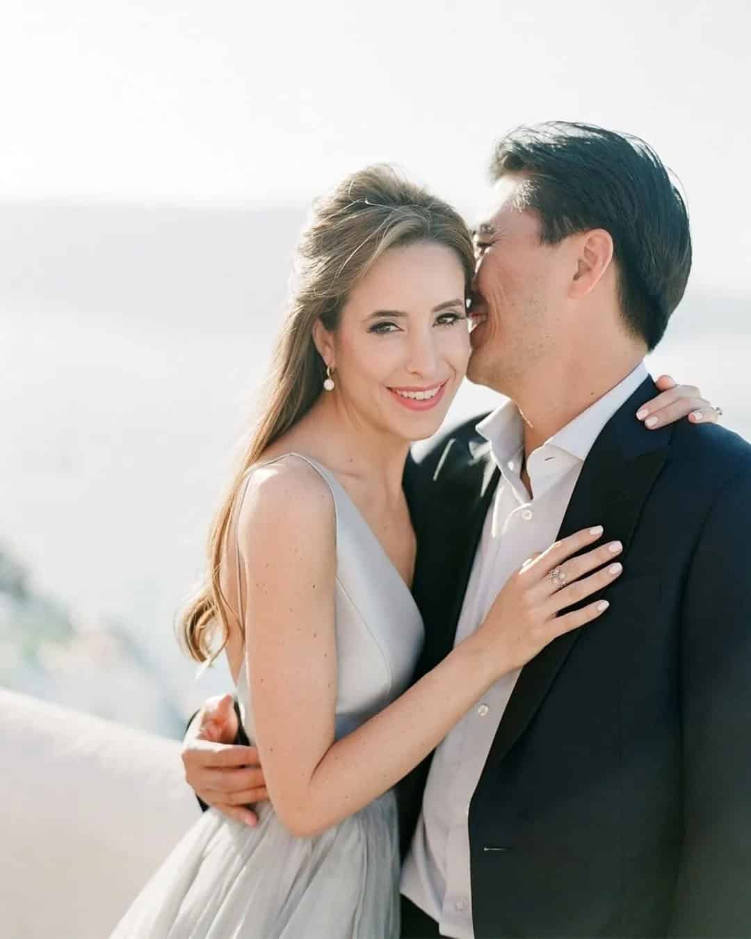 Gentle Embrace Of The Bride And Groom