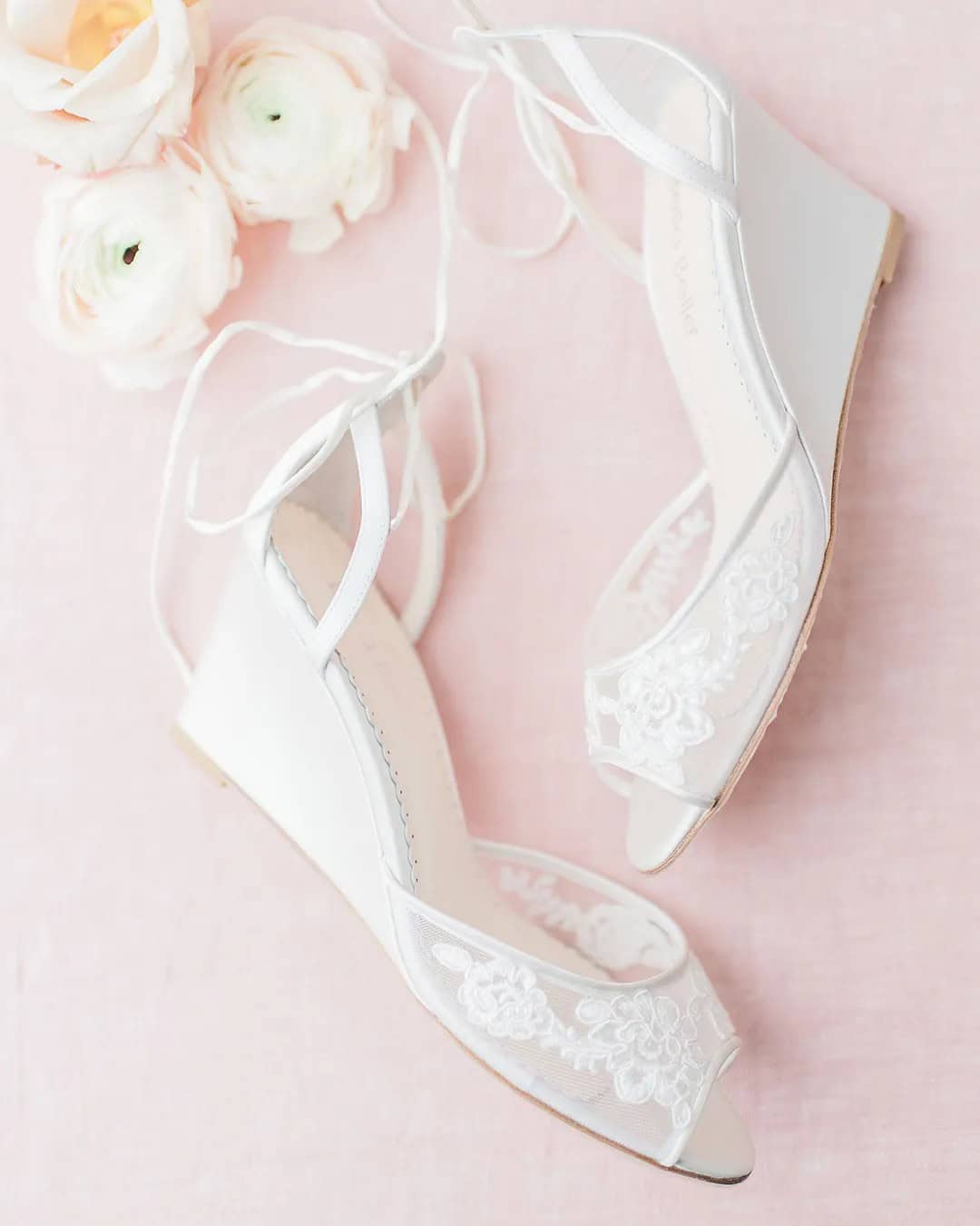 Low Heel Wedge Wedding Shoes