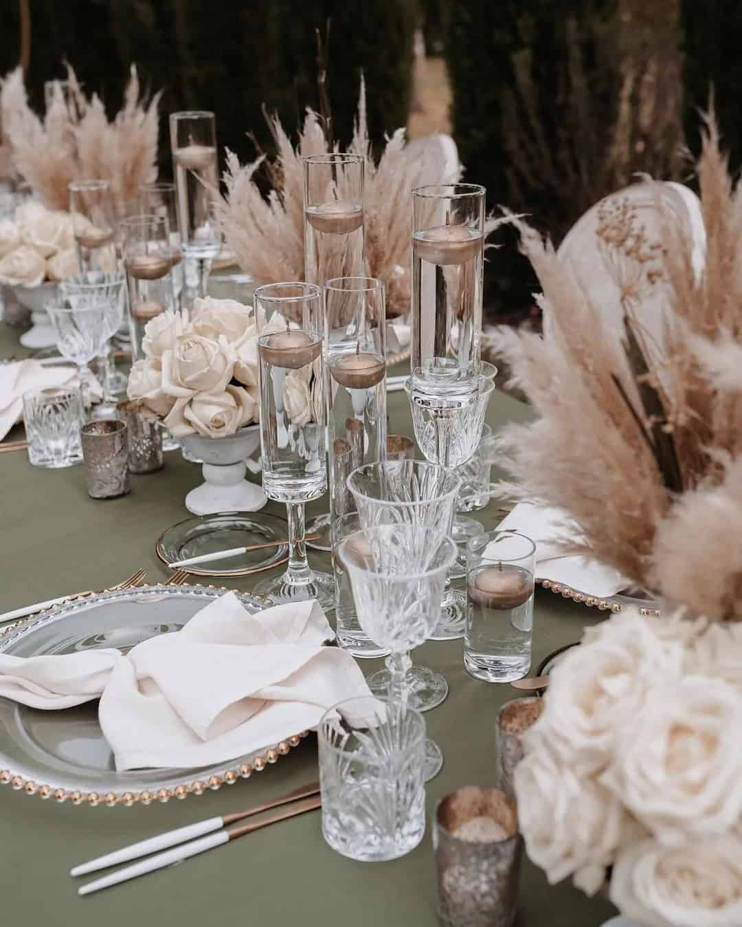 Cheap Boho Wedding Decor Ideas With Pampas Grass