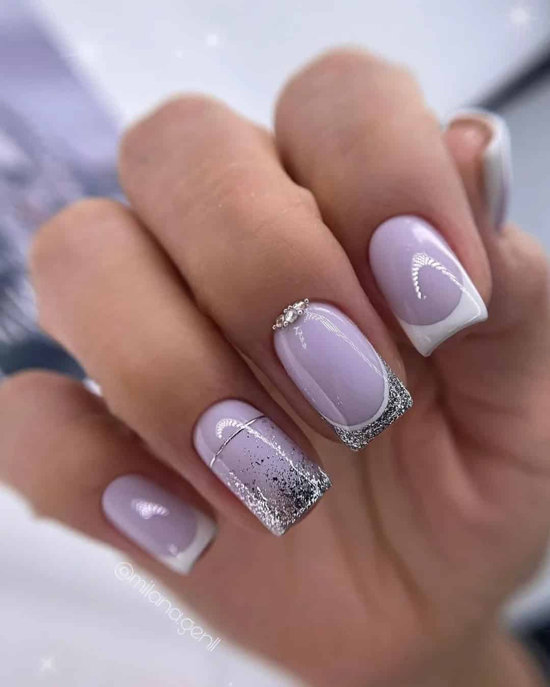 Elegant Wedding French Nails