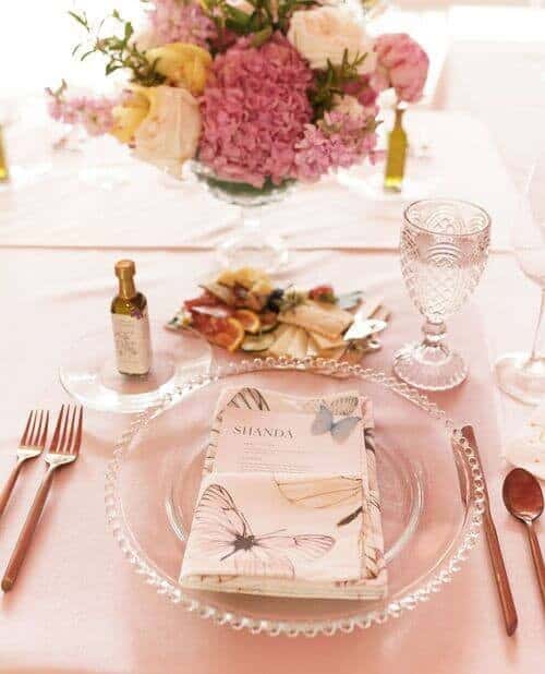 13 Whimsical Pink Butterfly Table Setting