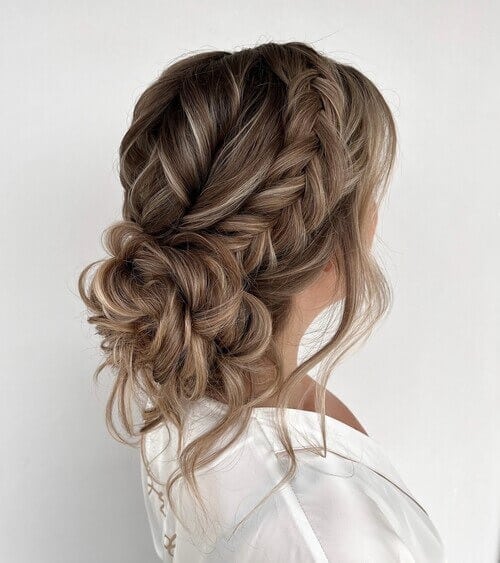 Braided low bun