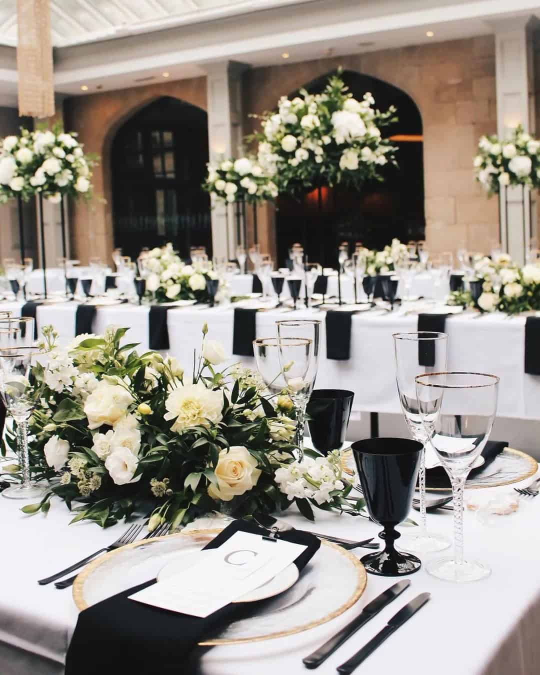 Black And White Flower Arrangements