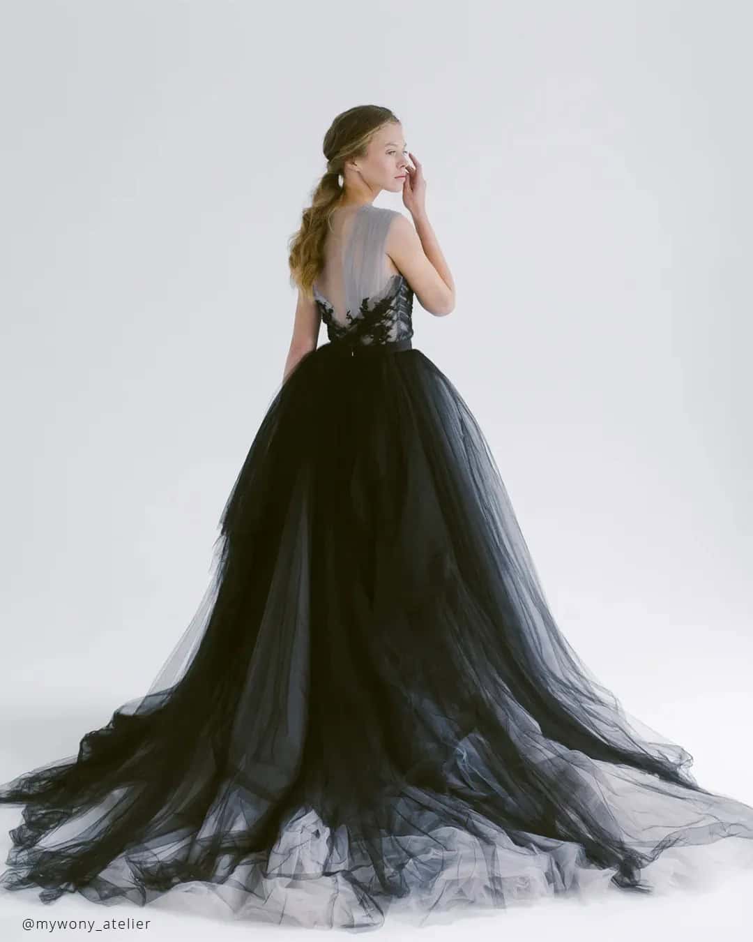 Simple Black Wedding Dresses