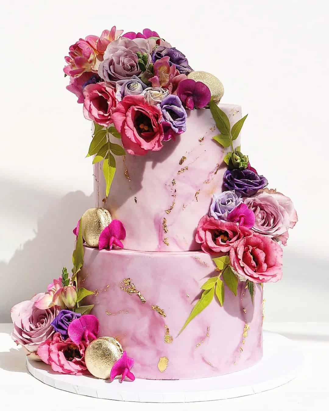 Pink Spring Wedding Cakes