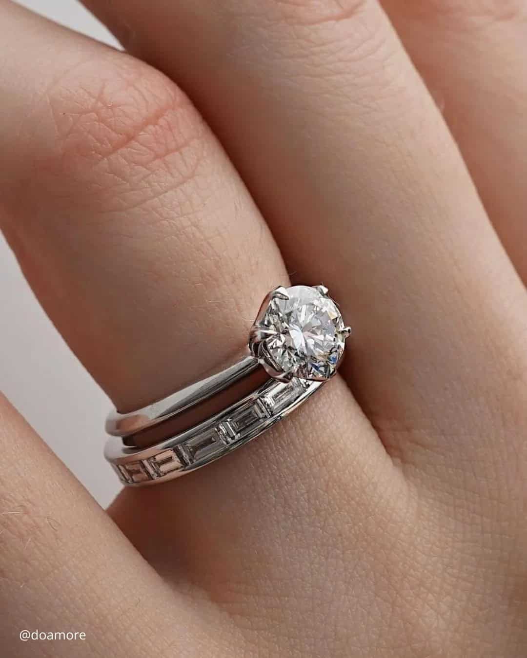 Silver wedding rings for women