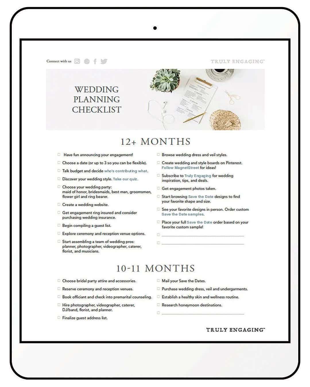 Wedding Planning Checklist by Magnetstreet