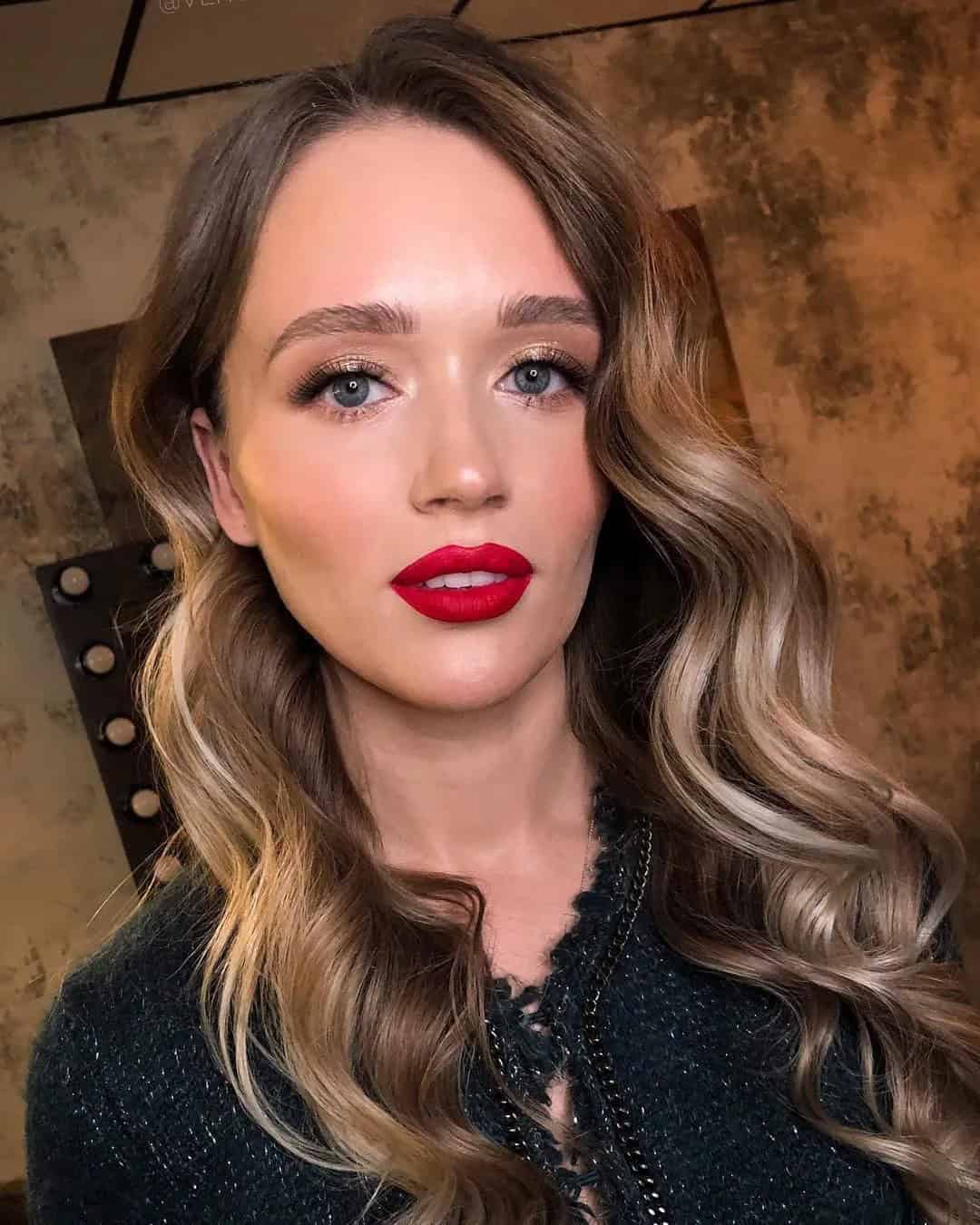 Red Lip Wedding Makeup