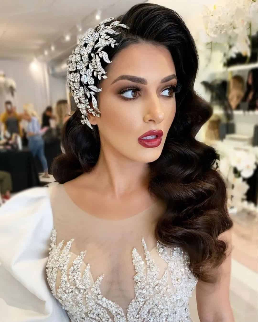 Side Curls Hairstyles For A Wedding