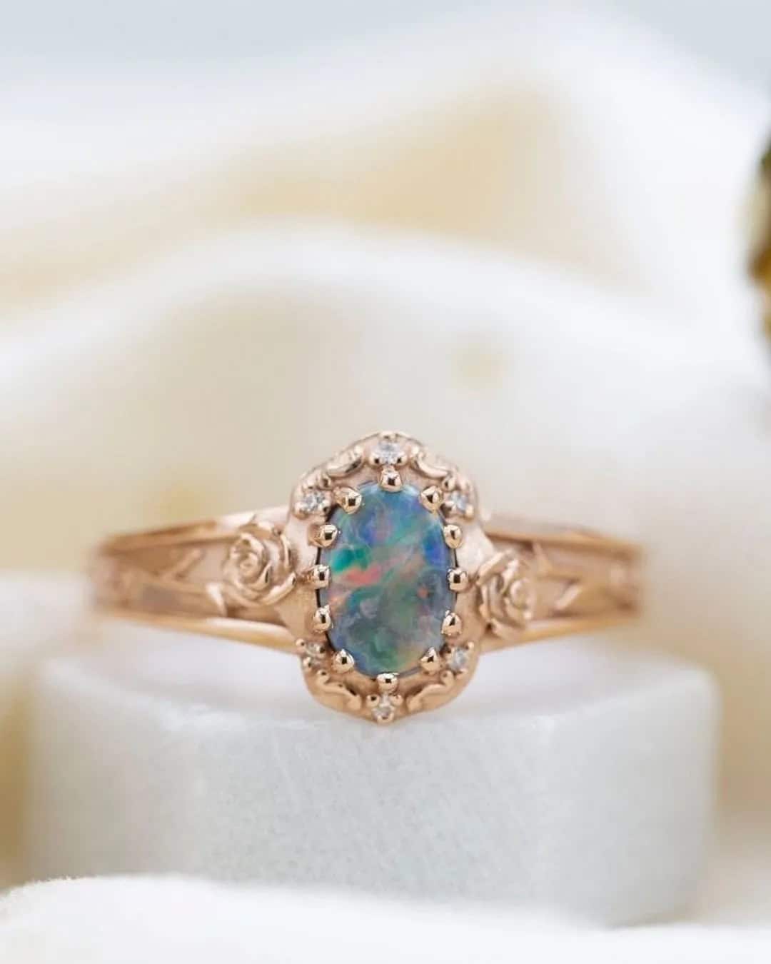 Opal Rings In Vintage Style