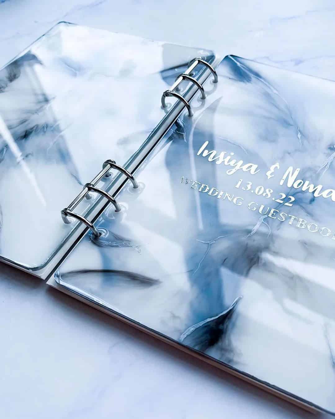 Marble guest book