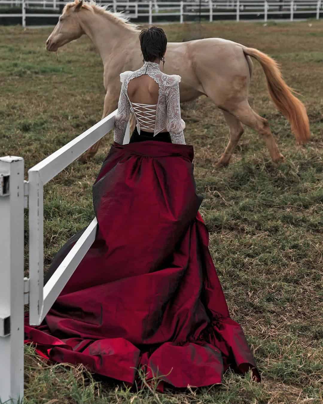 Black And Red Vampire Gothic Wedding Dresses