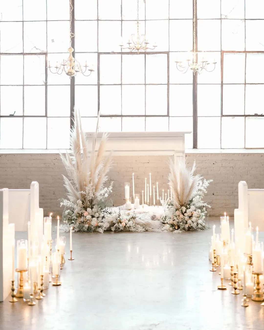 Candle Wedding Aisle Decor Ideas