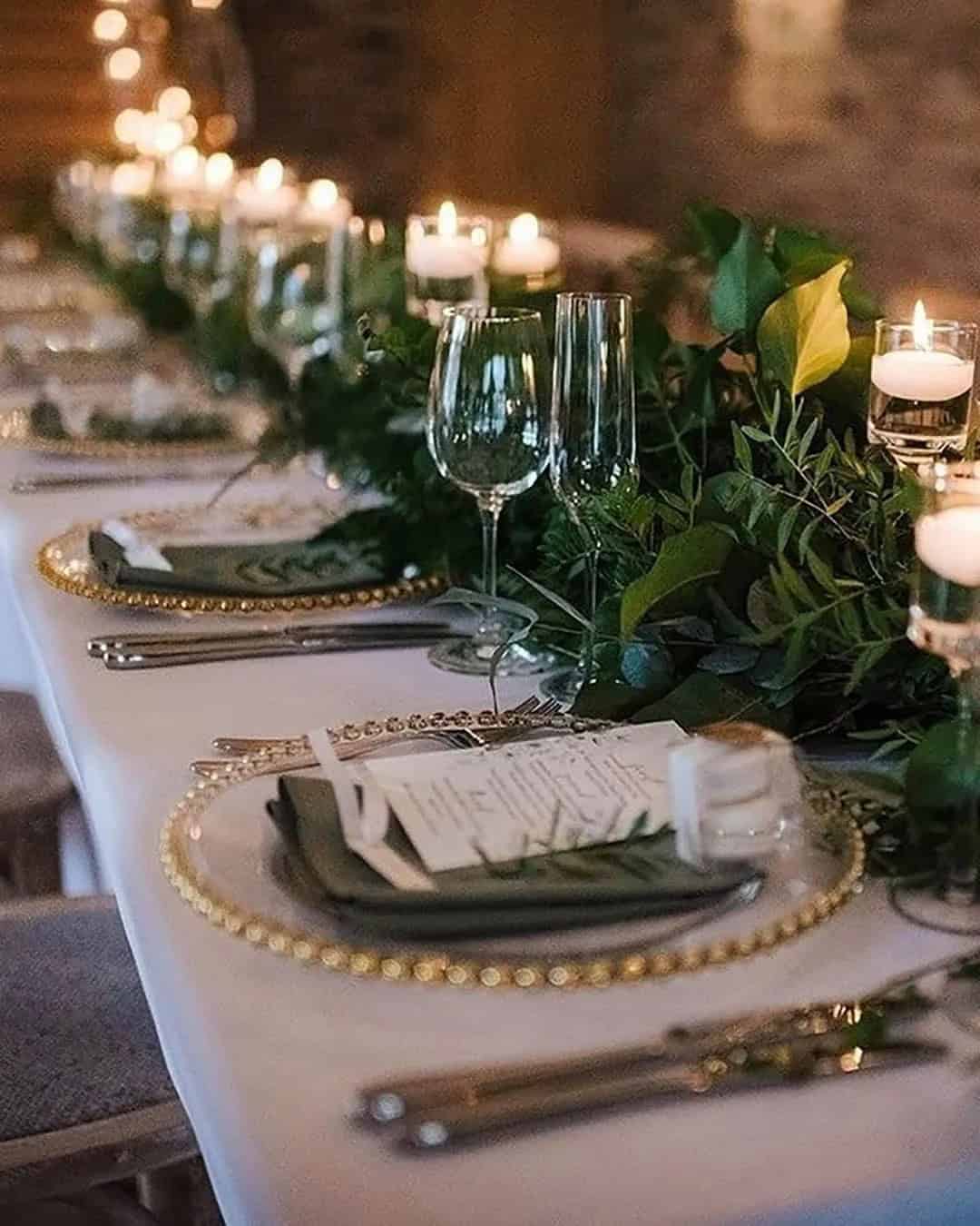 Wedding Table Decor Ideas With Greenery