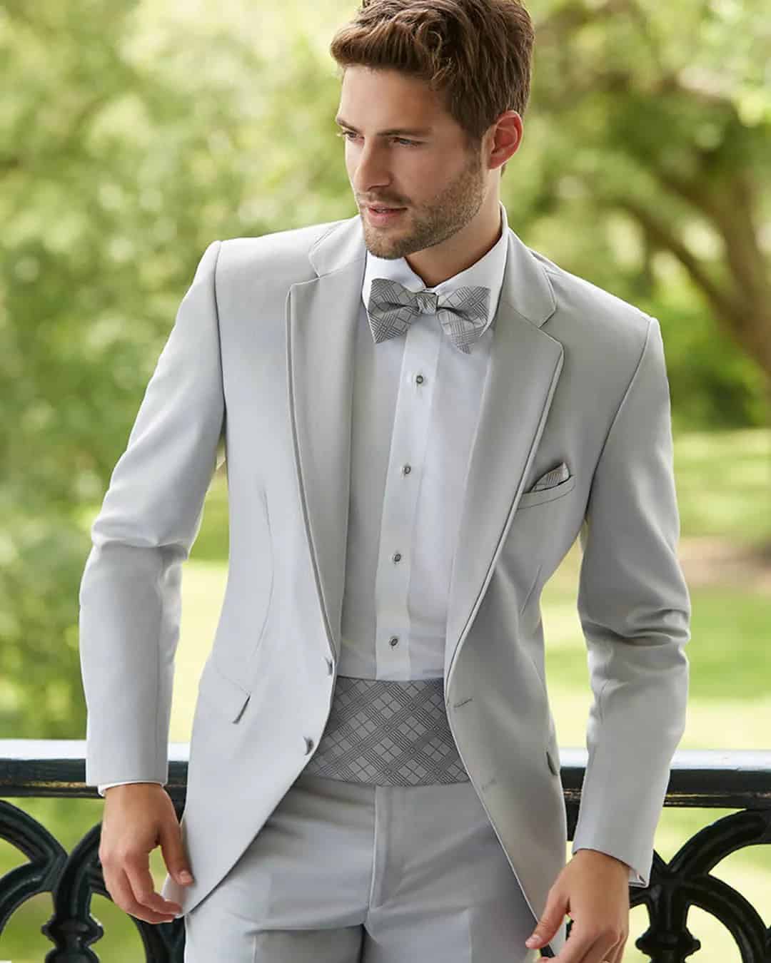 Grey Groomsmen Wedding Attire