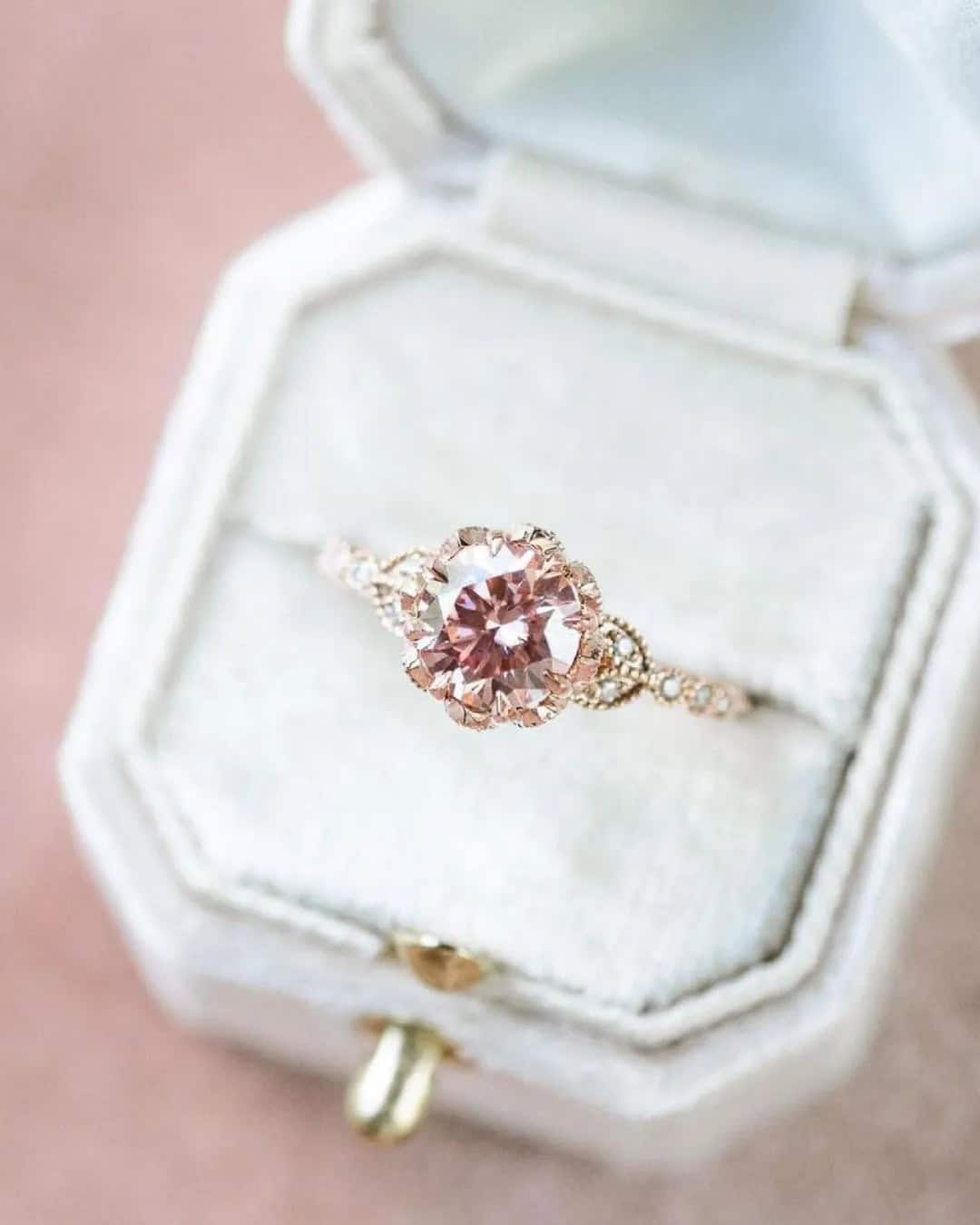 Romantic Rose Gold Engagement Rings