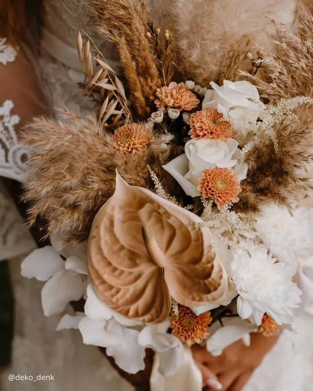 Rust Bouquets With Wild Flowers