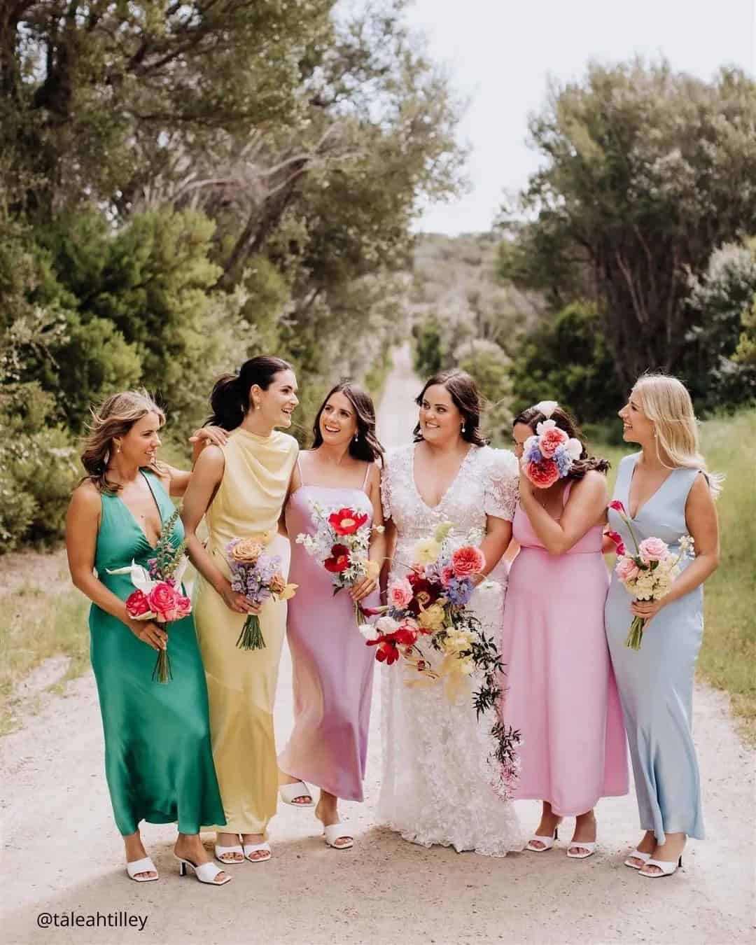 Different Colors Of Bridesmaids