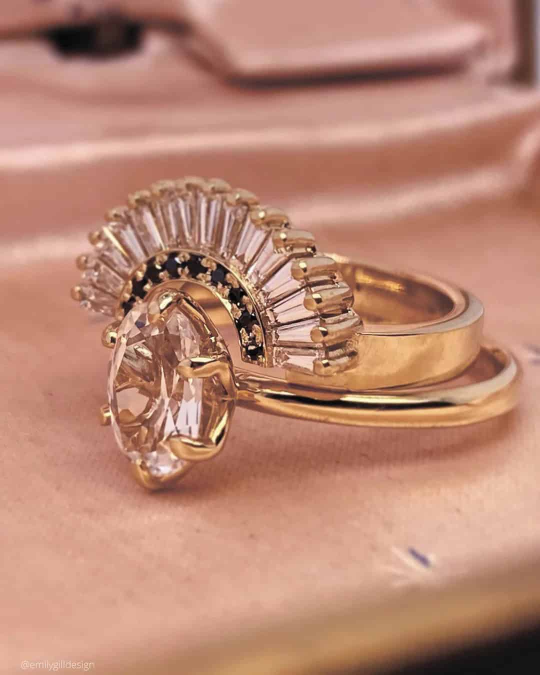 Unique Wedding Ring Sets With Oval Diamond Cut