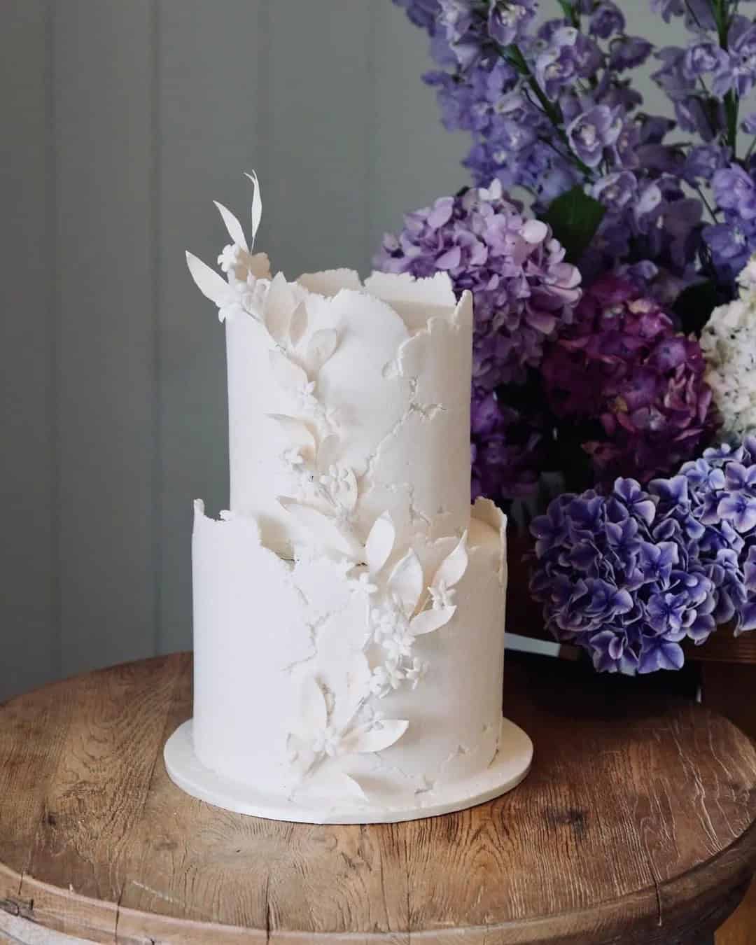 Classy White And Ivory Mini Wedding Cakes