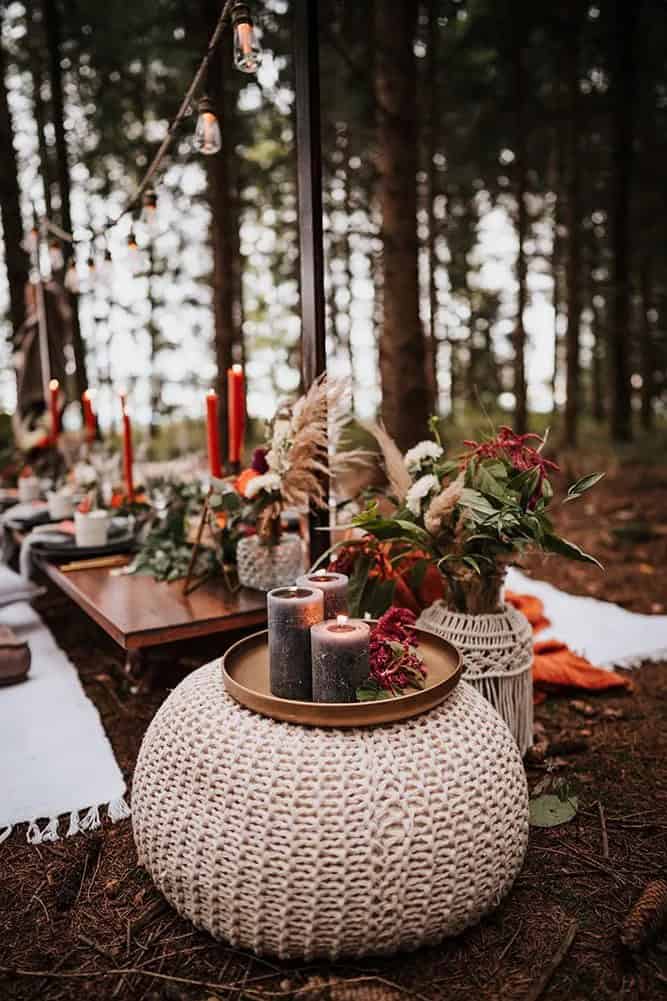 Wedding Reception In Forest