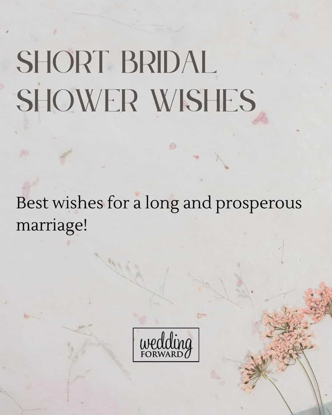 Short Bridal Shower Wishes