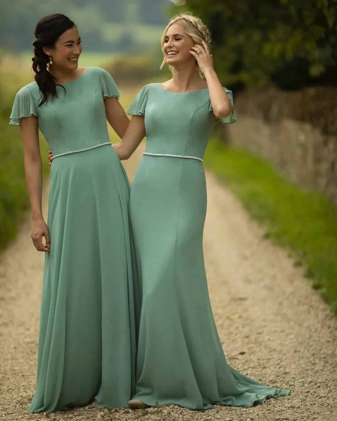 Mint Green Colored Gowns