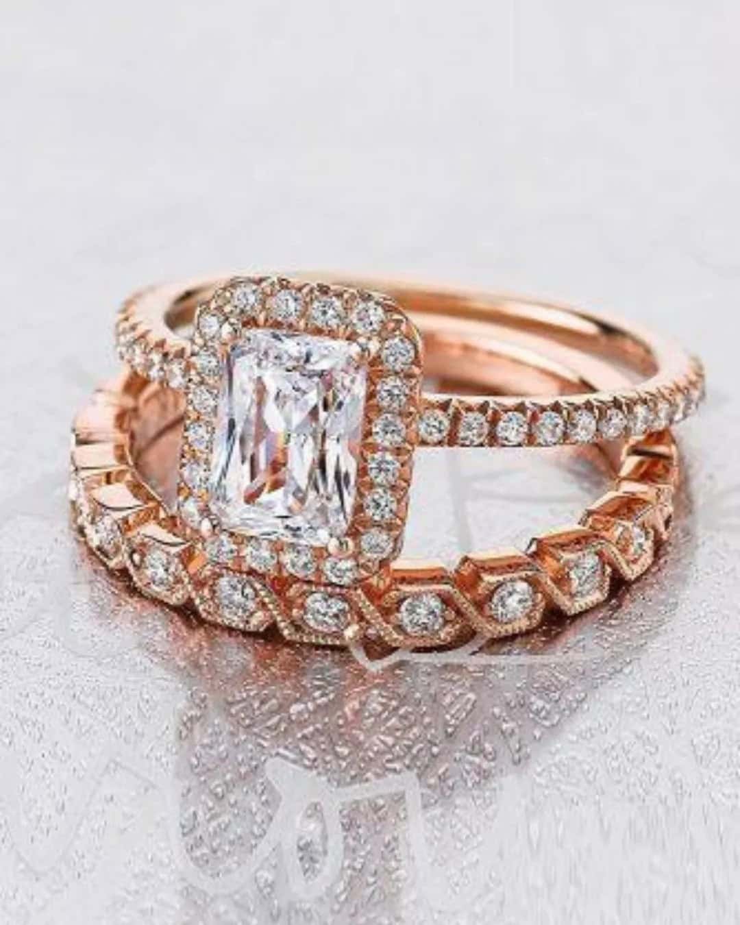 Rose Gold Wedding Rings With Diamonds