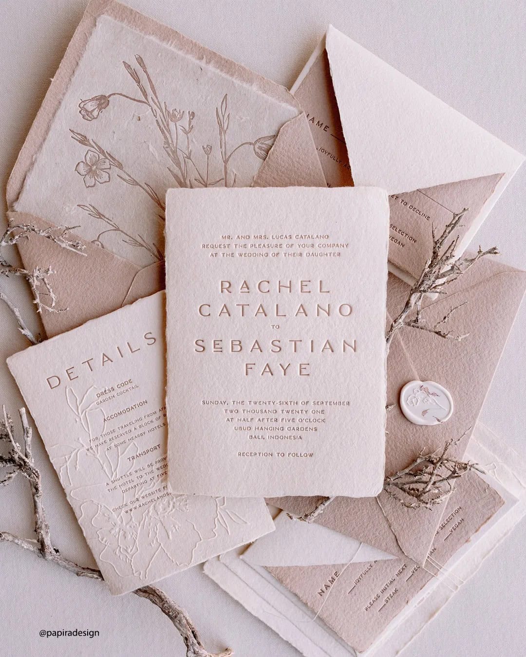 Textured Wedding Invitations