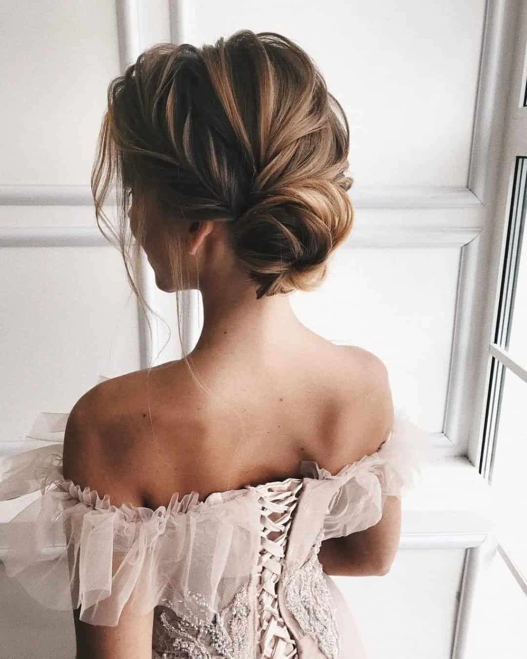 Wedding Hairstyles Side Bun With Braid