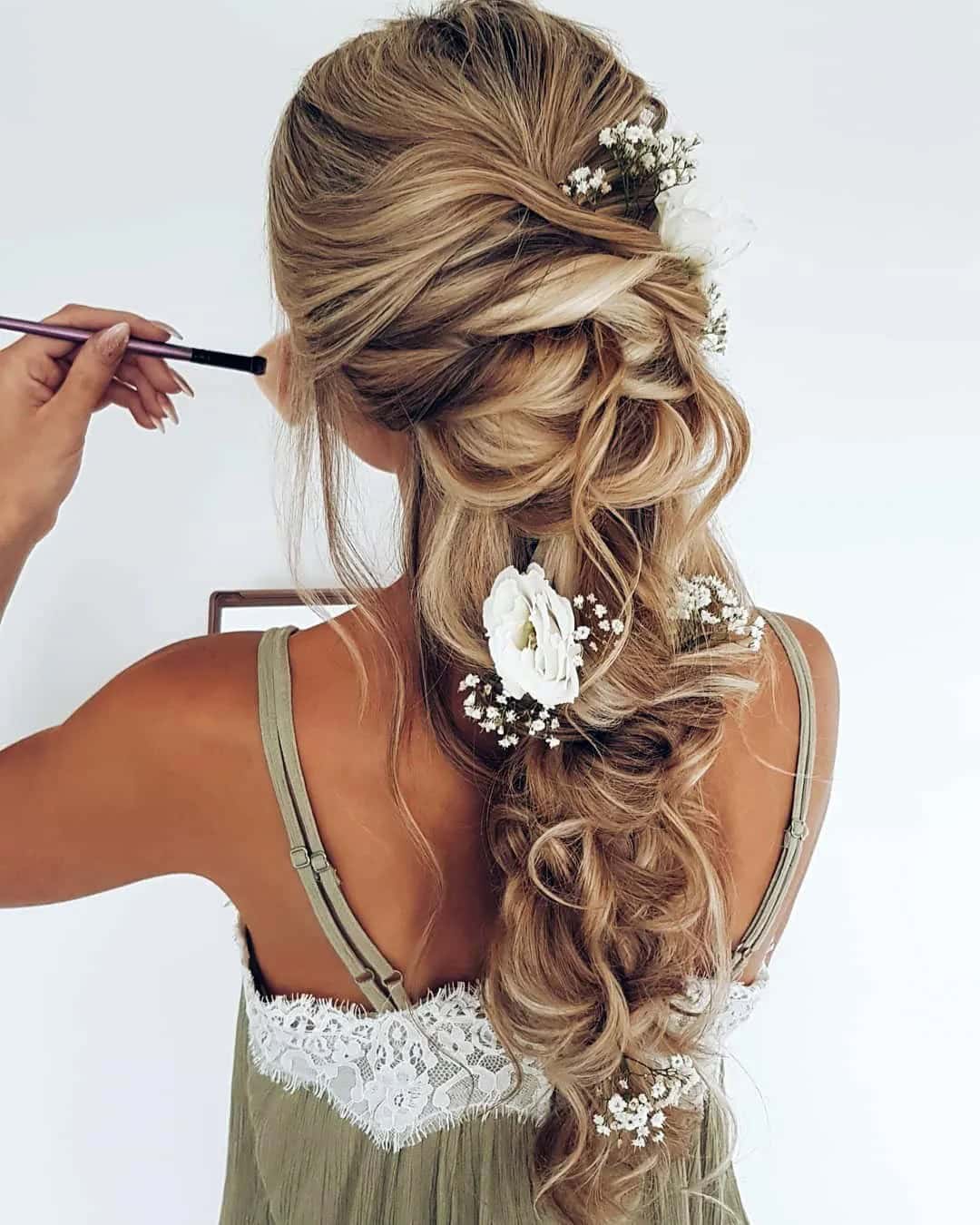 Braided Wedding Hairstyles With Flowers