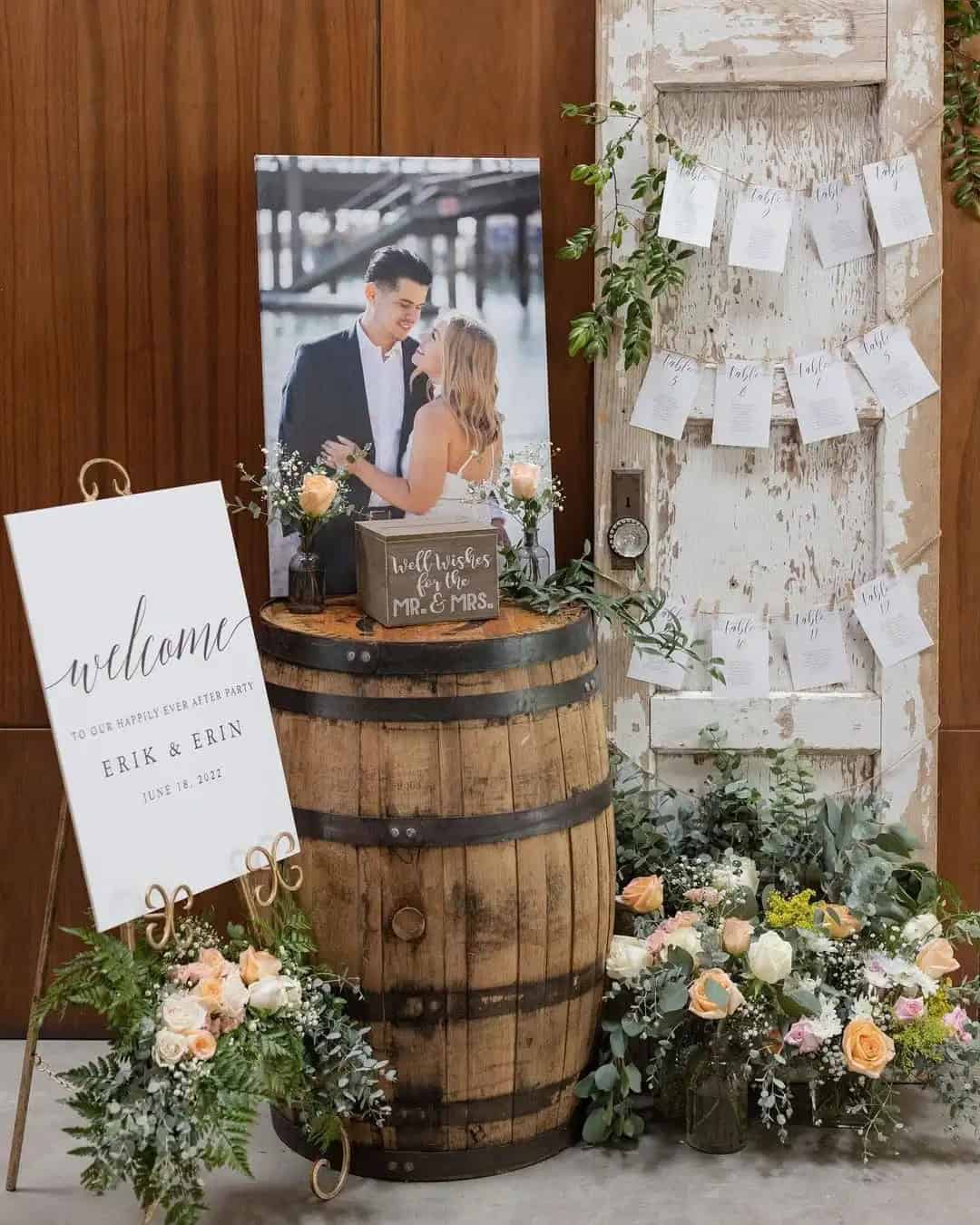 Wine Barrels Welcome Board Inspiration