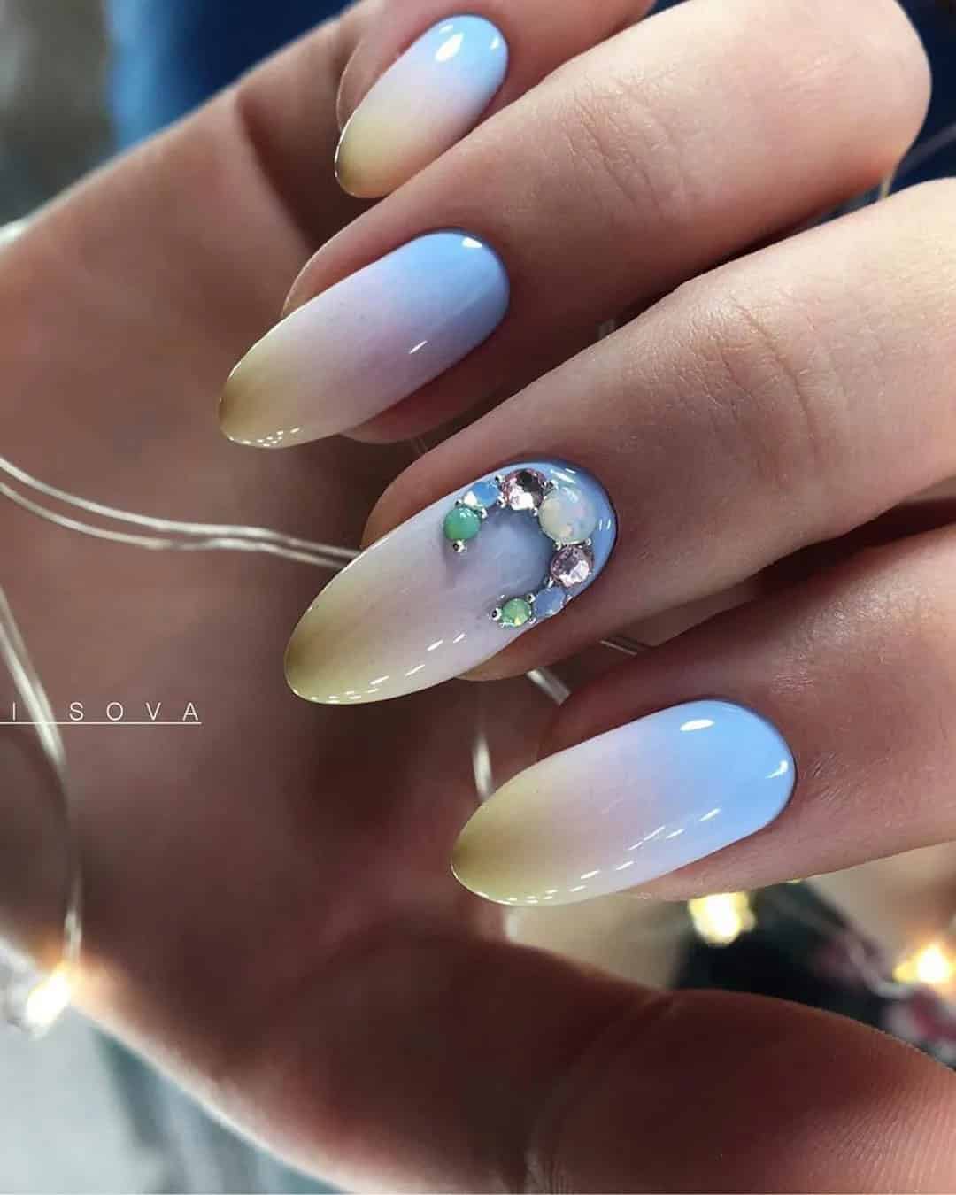 Bright And Elegant Wedding Manicure